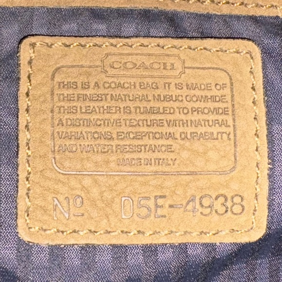 Vintage Coach 4938 Sonoma Backpack, Dark Sage Nubuc - Picture 9 of 10